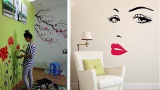 Beautiful Wall Painting Ideas For Home  Amazing Wall Art Decoratings [upl. by Anhej]