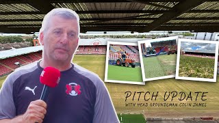 Leyton Orient Head Groundsman Colin James on 2024s pitch renovation [upl. by Neleb434]