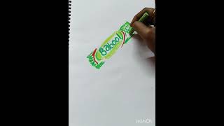 How to draw  babool toothpaste easily with the pastel colours shortsletters leaves and lines [upl. by Einnol]