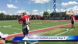 Texas Tech football practice highlights Aug 9 [upl. by Earahc]