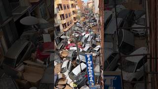 Devastating floods in eastern Spain spain flood cars [upl. by Acinorrev]