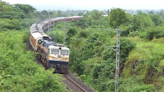 The Most Beautiful CURVE  Ratnagiri Curve  JANSHATABDI Express  MANDOVI Express  SPL Train  I R [upl. by Einaled]