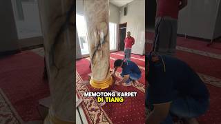 Proses Potong karpet di tiang bulat syifakarpet shorts [upl. by Alim651]