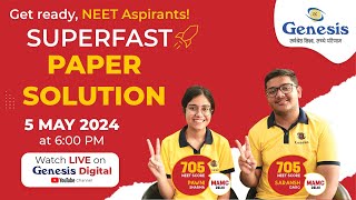 NEET2024 Superfast Paper Solution By Genesis Classes Pvt Ltd [upl. by Yllor]