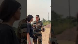 Salute to Indian army 🇮🇳🙏 indianarmy army shorts emotional motivation himani [upl. by Amehsyt]