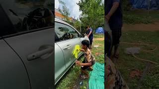 ஒரு வழிய சாண்டா முடிச்சிது 🤗  car polish  balasvoyage [upl. by Nilkoorb]