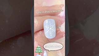 雪の結晶の描き方 nailart ジェルネイルデザイン [upl. by Orsola]