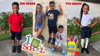 FIRST DAY BACK TO SCHOOL FOR AHVI AND QJ 📚FAMILY VLOG [upl. by Tiebold597]