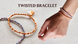 DIY Twisted Friendship Bracelets  Great for kids [upl. by Alyse]