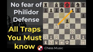 No fear of Philidor Defense All Traps You Must know [upl. by Artimed]