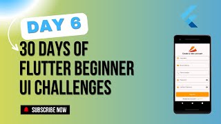 Flutter UI Challenges Day 6 Registration Page for Beginners  30 Days of Flutter [upl. by Ecenaj]