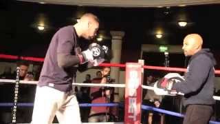 TONY BELLEW amp DAVE COLDWELL PAD SESSION FOOTAGE IN LIVERPOOL  CLEVERLY v BELLEW 2 [upl. by Beth]