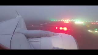 Takeoff from Milan Bergamo Ryanair fog [upl. by Sarat436]