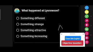 What happened at Lyonnesse   Class 8th English Question [upl. by Waiter]