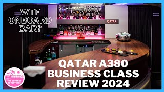 Luxury Air Travel Review Qatar Airways A380  Business Class [upl. by Kristin]