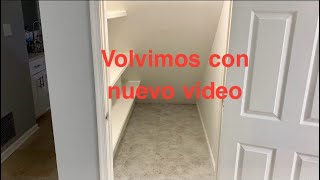 Cómo terminar un closet con drywall y estantes de madera parte1 [upl. by Aillicec]