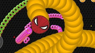 worms zone io  cacing besar superhero Spider Man slither snake❗GiantWorms [upl. by Schroth]