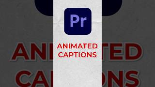 How to Create Animated Captions in Premiere Pro – StepbyStep Solution premiereproshorts [upl. by Eidissac]