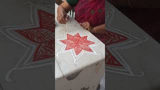 Ashta Kamal mandna diwali decoration  folk art [upl. by Tufts356]