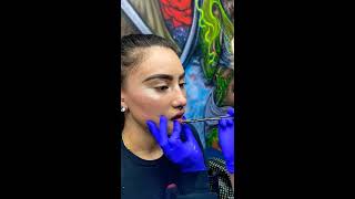 GETTING MY HORIZONTAL LABRET PIERCING WARNING‼️IF YOU DON’T LIKE NEEDLES I WOULD’NT WATCH‼️ENJOY😉 [upl. by Ahsan]