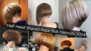 Half Head Nape Bob Haircuts and Full Head Shaved Nape Haircuts Haircut for girls Unique short Hairs [upl. by Nnylsaj]