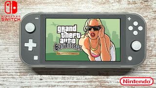 Grand Theft Auto San Andreas – The Definitive Edition Nintendo Switch Lite Gameplay [upl. by Gnidleif]