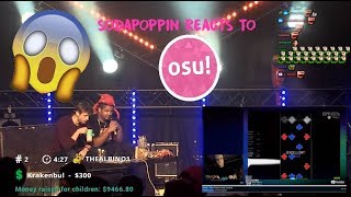 Sodapoppin reacts to Staiain Osu live at Dreamhack stage with chat [upl. by Vod]