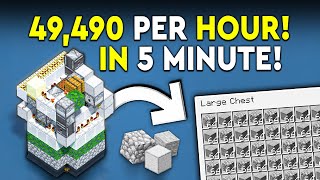 Stone Farm Minecraft Tutorial  In 5 Minutes  49490 PHR [upl. by Nosila]