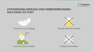 Nebenwirkungen bei Hyposensibilisierung  Therapie bei Allergien Arzt erklärt [upl. by Haon]