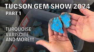 Tucson Gem Show 2024  Turquoise Variscite and more Part 1 [upl. by Llerrac]