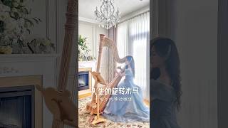 竖琴演奏  人生的旋转木马 Merry Go Round of Life  久石让音乐  哈尔的移动城堡 harp竖琴 harpmusic 治愈音乐 轻音乐 纯音乐 助眠音乐 [upl. by Nikos327]