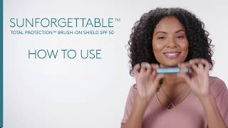 Colorescience Sunforgettable Total Protection Brush on Shield SPF 50  How To Use [upl. by Bertero]