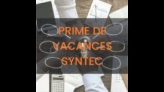 Calcul de la prime de vacances de la convention syntec P2 [upl. by Nyrehtac467]