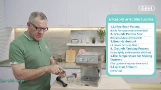 How To Make 2 Cup of Perfect Espresso Coffee with Gevi GECME003DU Espresso Machine Pre Upgrade [upl. by Nalym841]