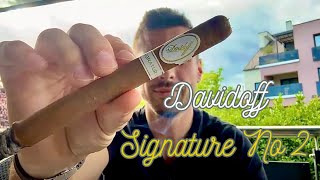 Cigar review 44  Davidoff Signature No2  timeless and elegant vitola with wrapper soft as silk [upl. by Neyu]