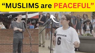 This Muslim CLAIMED the Quran is PEACEFULChristian Preacher Response Christian vs Muslim Debate [upl. by Newton16]