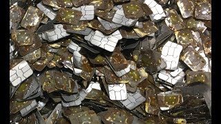 GOLD from cell phone SIM cards PART 2  Smelting [upl. by Walke225]