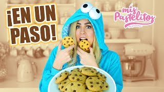 GALLETAS EN 1 PASO  CHOCO CHIPS  MIS PASTELITOS [upl. by Heilner]