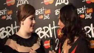 BRITs 2008  ADELE Interview Red Carpet [upl. by Rutherford]