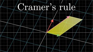 Cramers rule explained geometrically  Chapter 12 Essence of linear algebra [upl. by Ennaeed702]