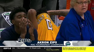 Kent State player forgets the score and fouls Akron to lose the game [upl. by Tobe42]