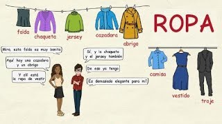 Aprender español La ropa 👕👖👗 nivel básico [upl. by Airtemak731]