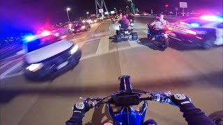 Crazy Police Chase On Dirt Bikes COPS BLOCK OFF HIGHWAY [upl. by Cruz]