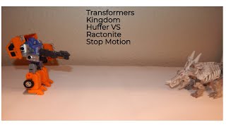 Transformers Kingdom Huffer VS Ractonite Stop Motion [upl. by Burt]