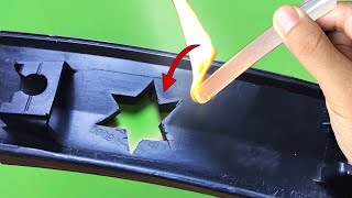 Best Way To Repair Broken Plastic Repairing Plastic Car Bumpers With Melt Glue Sticks [upl. by Appilihp]