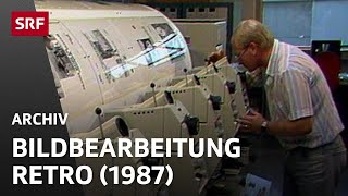 FotoBearbeitung am Computer 1987  Elektronische Bildbearbeitung EBV  SRF Archiv [upl. by Zanas]