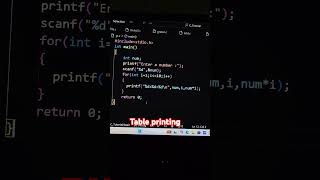 Write a program to print table in c language codeformatting cprogram codematerial exam viral [upl. by Patrick]