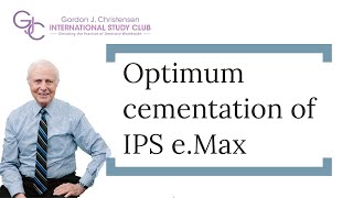 Optimum cementation of IPS eMax [upl. by Aneehsit]