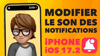 Personnaliser le son des notifications sur iPhone et iPad • iOS 17 [upl. by Fagen224]