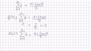 Mathematik für Informatik Studenten 37  Beweisführung  Vollständige Induktion [upl. by Bill]